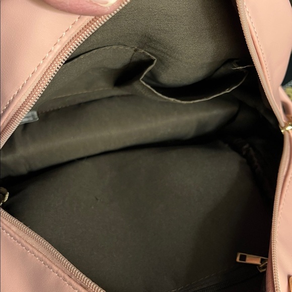 I Hayner pink faux leather backpack or strapped purse with pink pompon. NWOT main image 9